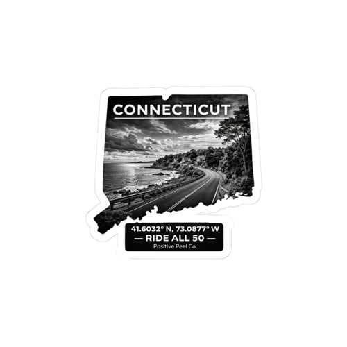 Connecticut Ride All 50 motorcycle sticker