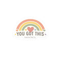 You Got This Rainbow Sticker — Inspirational Kiss-Cut Sticker for Laptops, Water Bottles & Planners