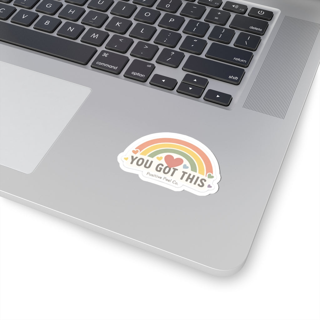 You Got This Rainbow Sticker — Inspirational Kiss-Cut Sticker for Laptops, Water Bottles & Planners