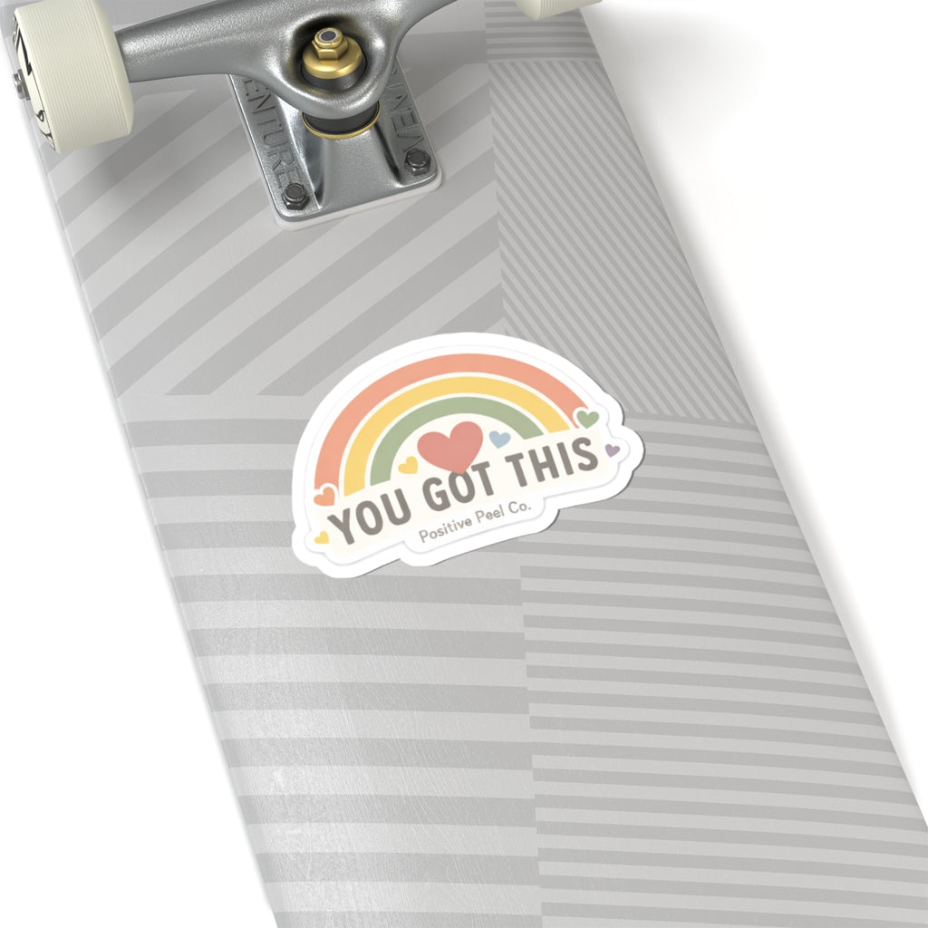 You Got This Rainbow Sticker — Inspirational Kiss-Cut Sticker for Laptops, Water Bottles & Planners