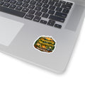Mentally in the Mountains retro camping sticker with campfire tent coffee mug and snow capped mountains — gift for hikers campers and outdoor lovers