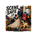 Funny EMS sticker showing paramedics and EMTs in a chaotic scene with a pug named Carl — hilarious gift for paramedics, EMTs, and first responders