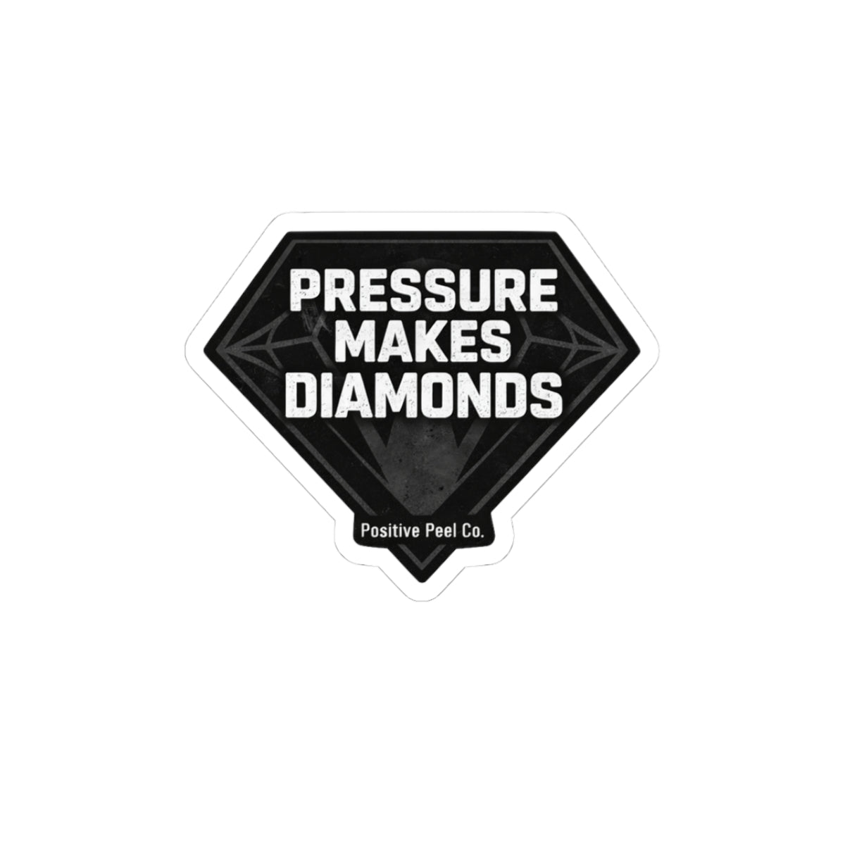 Pressure Makes Diamonds bold tactical sticker with diamond shape and gritty design — motivational gift for first responders military and law enforcement